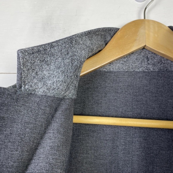 David Taylor Blazer Gray 46L Crested Gold Buttons Wool Blend Academia Regency - Picture 12 of 13